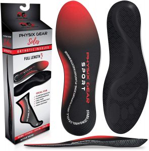 Physix Gear Sport Full Length Orthotic Inserts with Arch Support